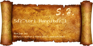 Sátori Hannibál névjegykártya